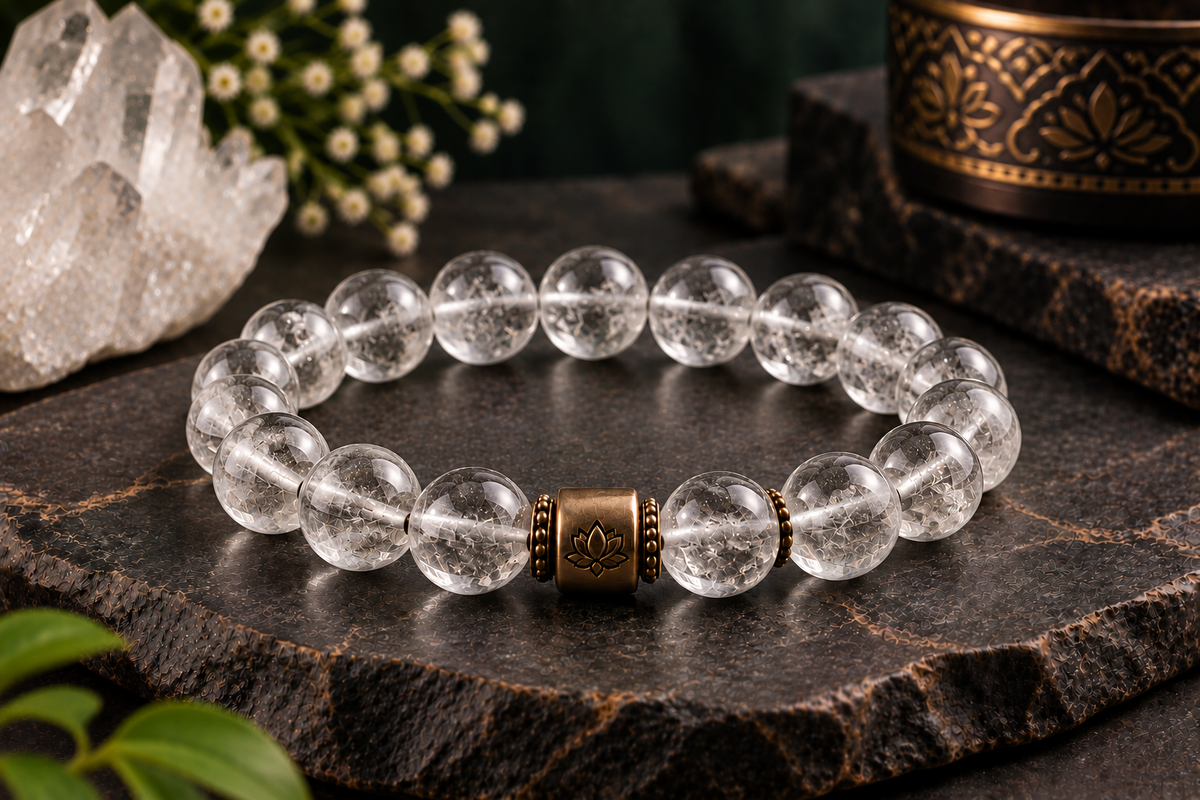 Clear Quartz Crystal Bracelet for Women
