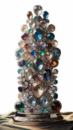Premium Multicolor Gemstone Crystal Tree