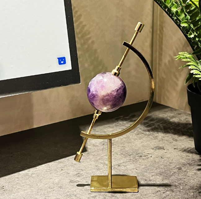 Amethyst Globe Desk Decor
