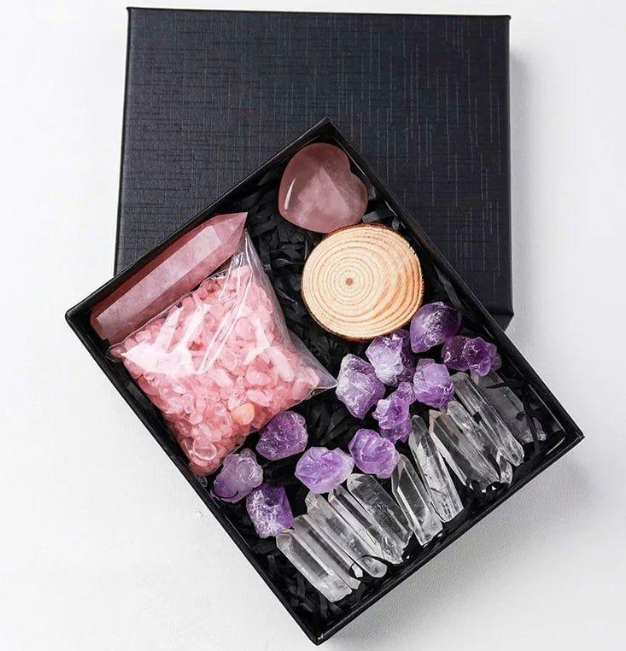 Rose & Amethyst Crystal Gift Box