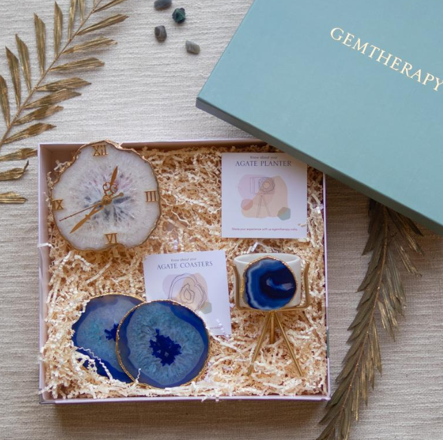 Blue Agate Gemtherapy Gift Set