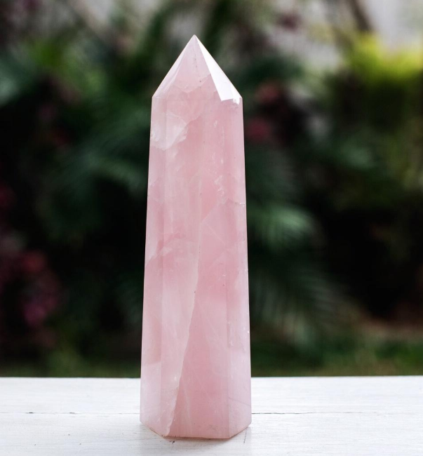 Rose Quartz Crystal Tower