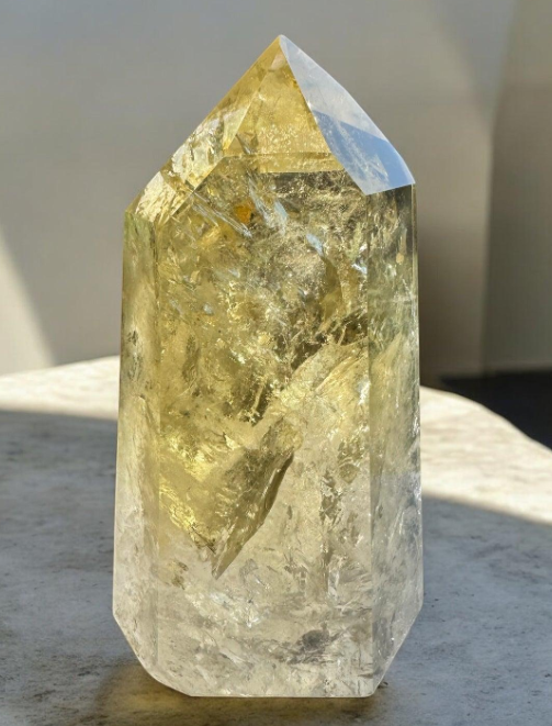 Golden Citrine Crystal Tower