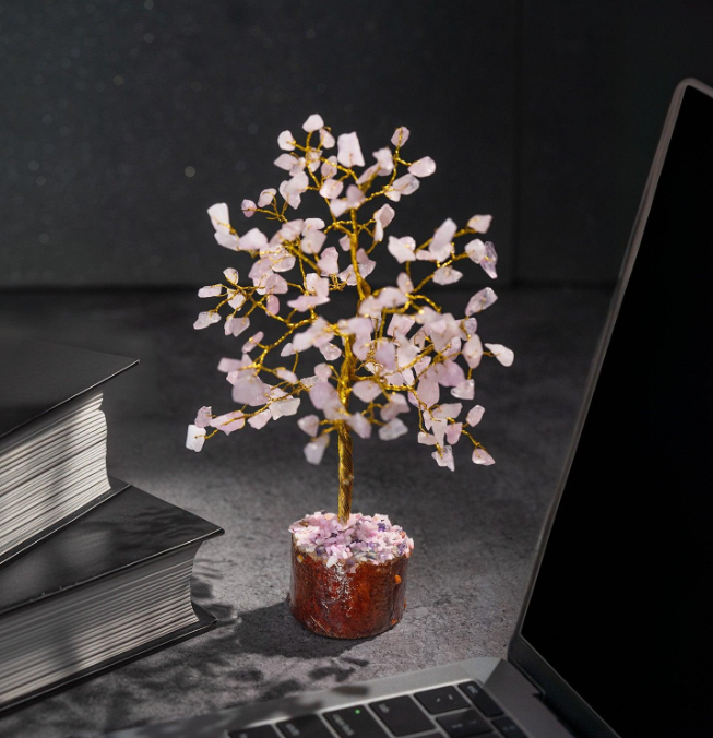 Mixed gemstone crystal tree client appreciation corporate gift
