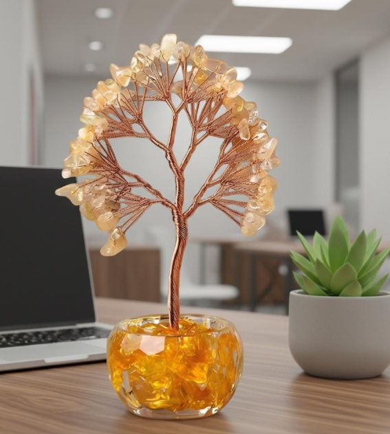 Rose Quartz Crystal Tree client appreciation corporate gift