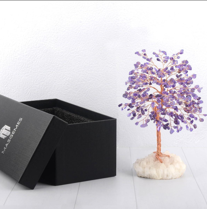 Premium gemstone crystal tree client appreciation gift