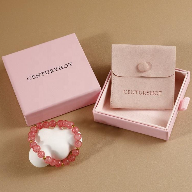 Pink gemstone beaded bracelet with premium pink gift box
