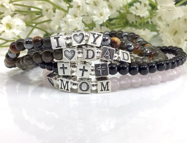 Rose quartz jewellery gift for mother