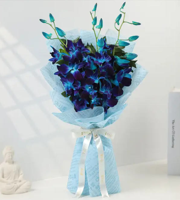Vibrant Royal Blue Orchid Bouquet