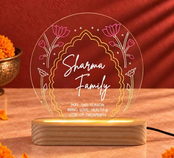 Personalised Family Name LED Lamp