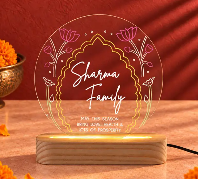 Personalised Family Name LED Lamp