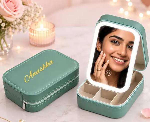 Personalised LED Mirror Jewellery Box