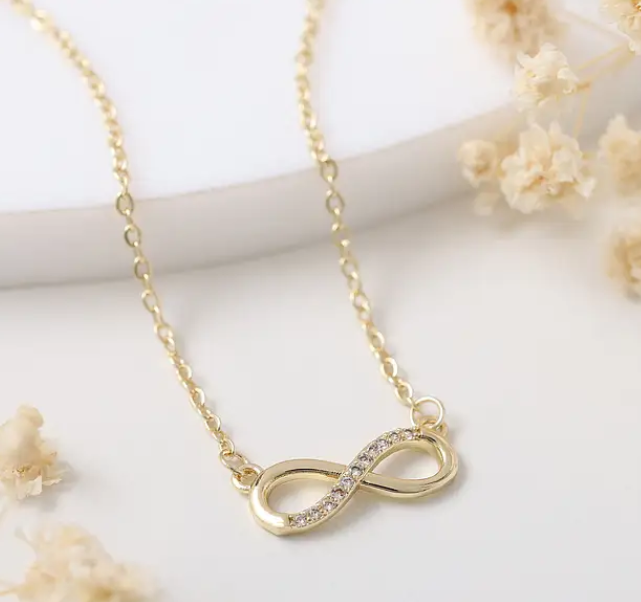 Gold Infinity Pendant Necklace
