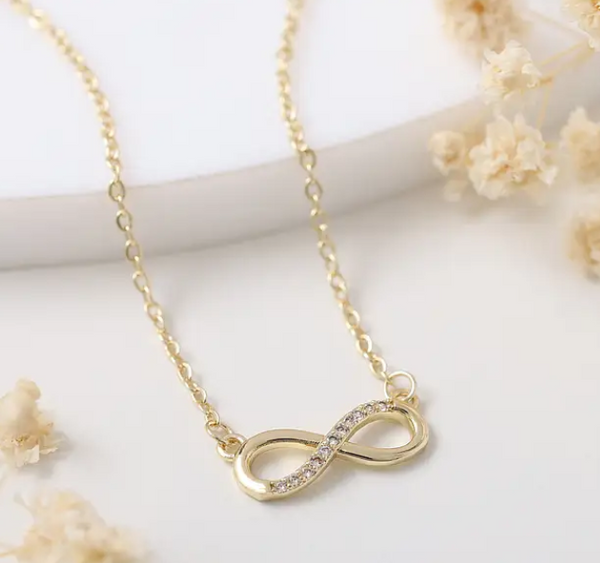 Gold Infinity Pendant Necklace