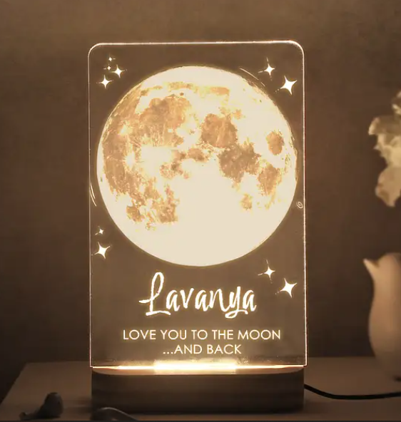 Personalised Moon LED Lamp