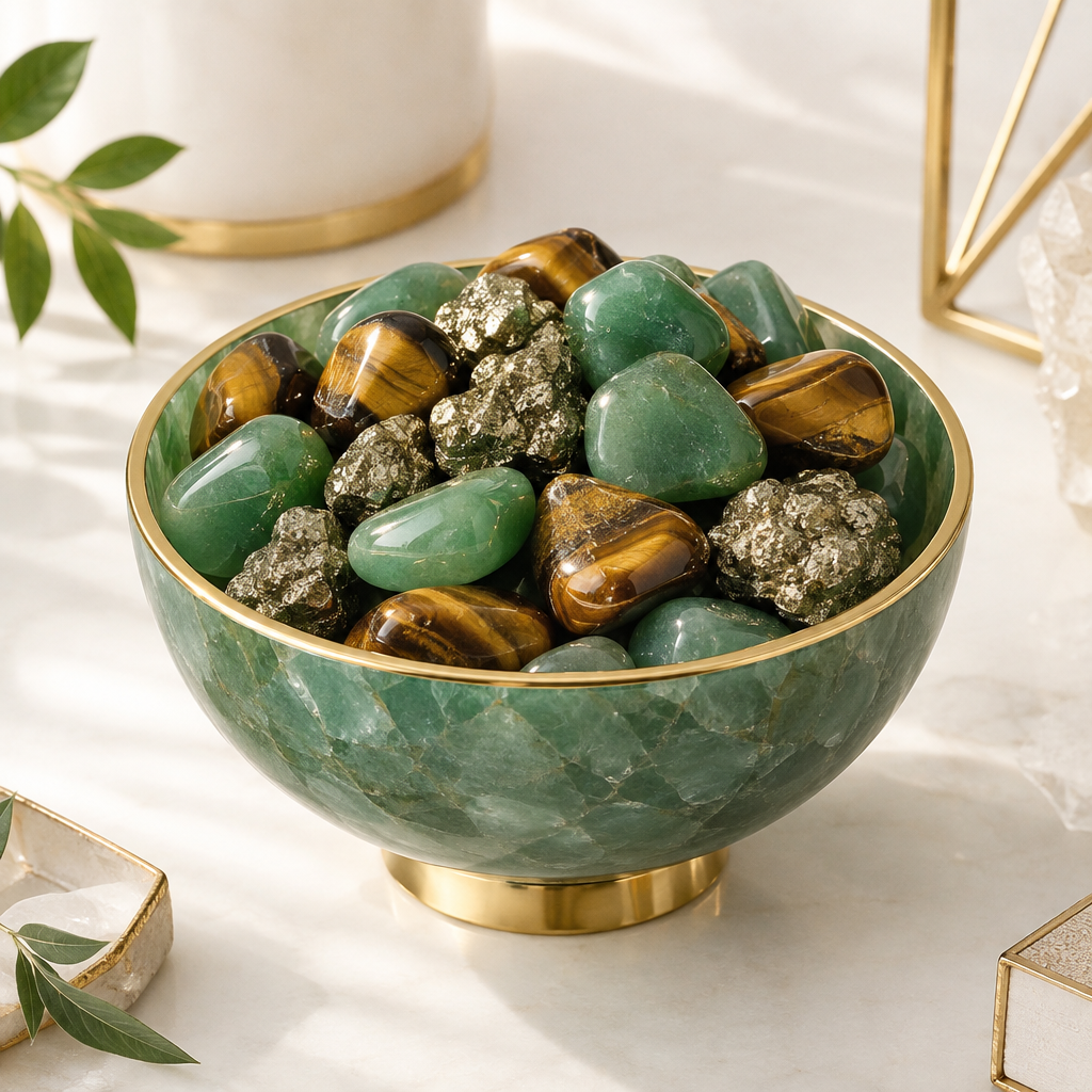 Prosperity Green Money Magnet Bowl