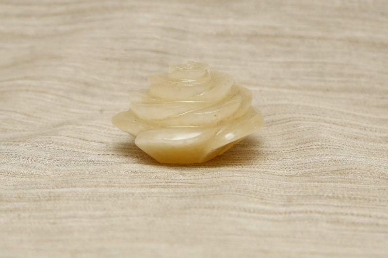 Yellow Aventurine Rose Crystal Diya